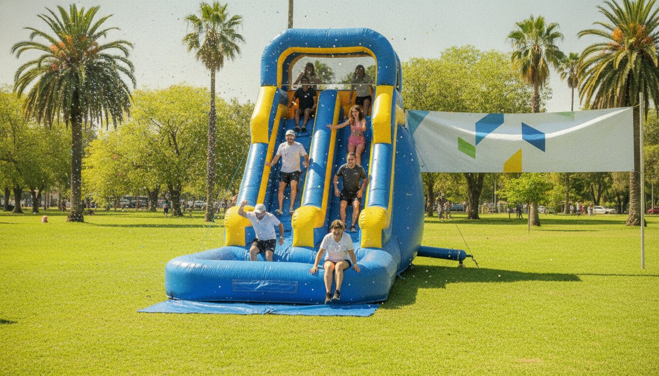 arriendo de juegos inflables acuaticos para eventos corporativos — arriendo de juegos inflables acuaticos para eventos corporativos